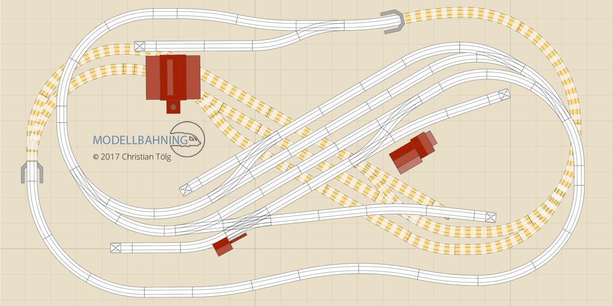 Gleisplan kompakte 8 mit dem Märklin C-Gleis