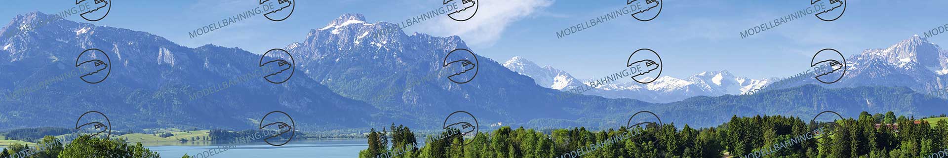Bayern mit Alpenbergen Teil 1 – Modellbahn Hintergrund 300 cm 1