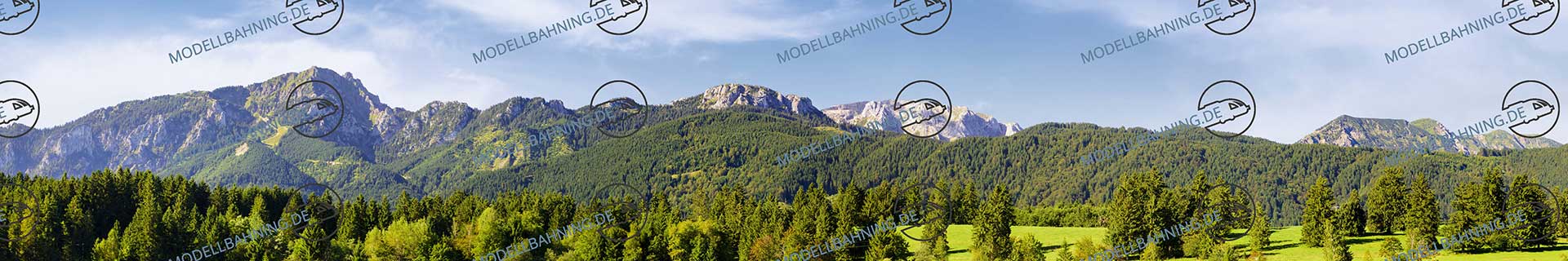 Bayern mit Alpenbergen Teil 4 – Modellbahn Hintergrund 300 cm 1