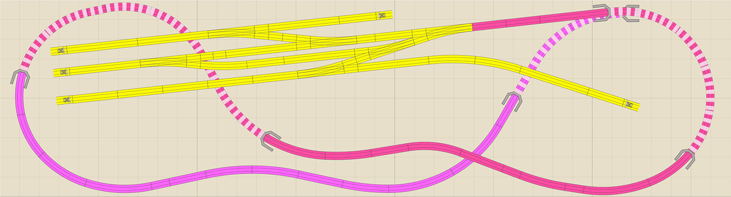 H0 Gleisplan: Eingleisige Spirale mit Endbahnhof auf 3,7 x 1 Meter 2
