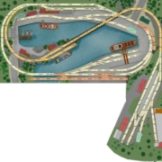 Der Kleine Hafen: H0 Gleisplan mit dem Märklin C-Gleis.
