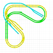 Kleiner H0 Gleisplan in L-Fprm mit Parallelgleisen und Pendelstrecke auf 2,4 x 2,5 m