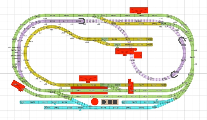 H0 Gleisplan für das C-Gleis: Drei Bahnhöfe auf unter 4 qm: Märklin Gleisplan H0