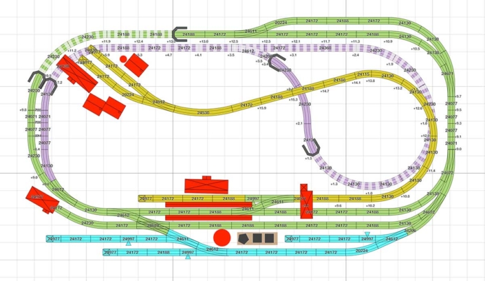 H0 Gleisplan für das C-Gleis: Drei Bahnhöfe auf unter 4 qm: Märklin Gleisplan H0