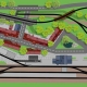 Gleisplan zweigleisige Hauptstrecke eingleisige Nebenbahn