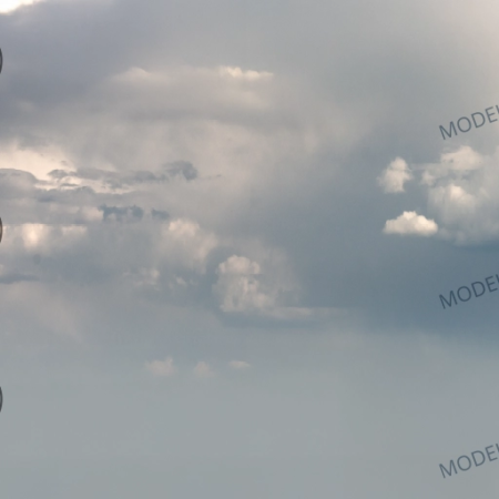 Modellbahnhintergrund Wolkenstimmung mit dynamischen Wolkenformationen, 450 cm breit und endlos erweiterbar
