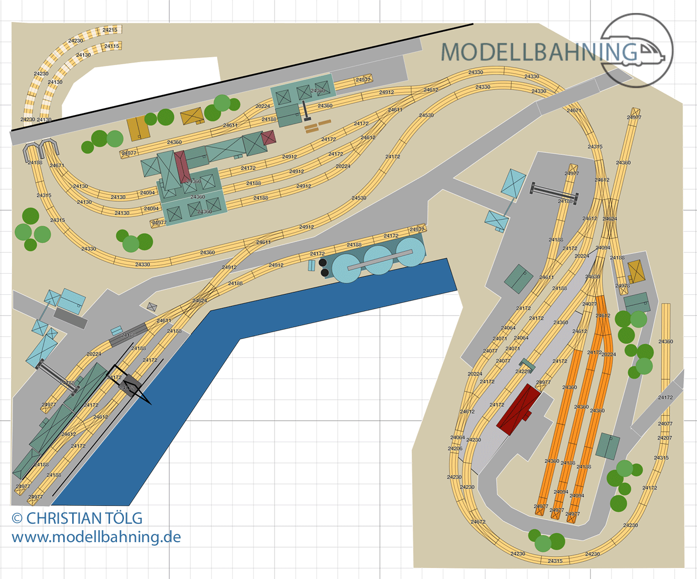 Zeche und Hafen Betriebsorientierter H0 Gleisplan
