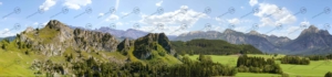 Allgäu Teil 1 "Felswand" – Modellbahn Hintergrund 300cm x 70 cm 10