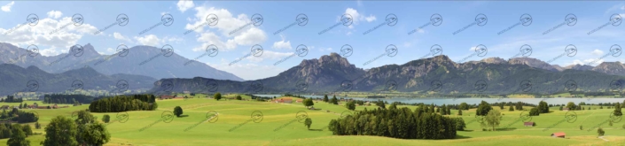 Allgäu Teil 3 "Forggensee" – Modellbahn Hintergrund 300 cm 3