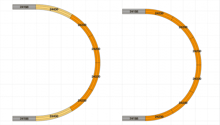 Eine harmonischere 180° Kehre vs. einer herkömmlichen Kehre am Beispiel des Märklin C Gleis