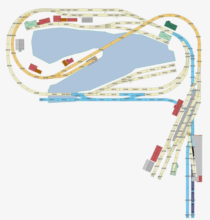 H0 Gleisplan: Kleiner Fracht- und Fischereihafen mit Nebenstrecke 2