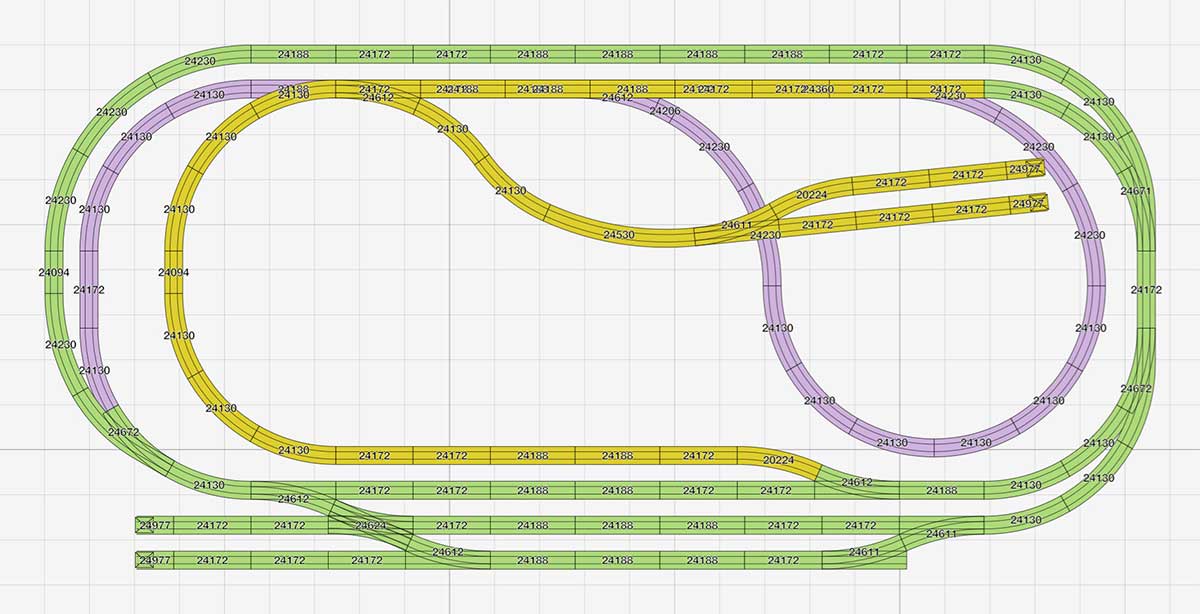 Kompakter H0 Gleisplan mit Pendelstrecke auf ca. 2,6 x 1,4 m auf bis zu 3 Ebenen