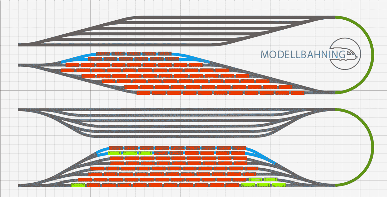 Gleisplanung Schattenbahnhof - optimale Raumnutzung